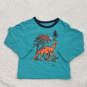 The Children's Place Teal Long Sleeve Dinosaur Tee